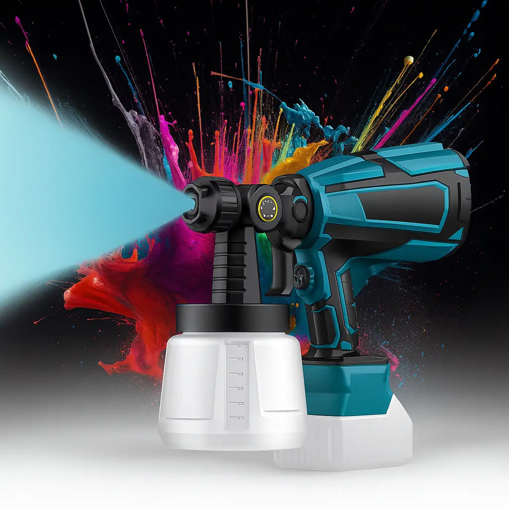 Pistolet de peinture sans fil avec 2 batteries
